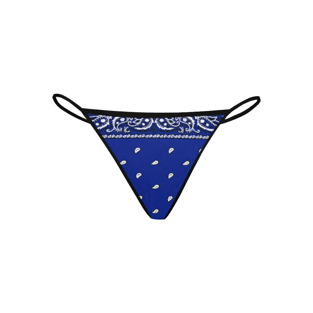 KERCHIEF PATTERN BLUE Women's All Over Print G-String Panties (Model L35)