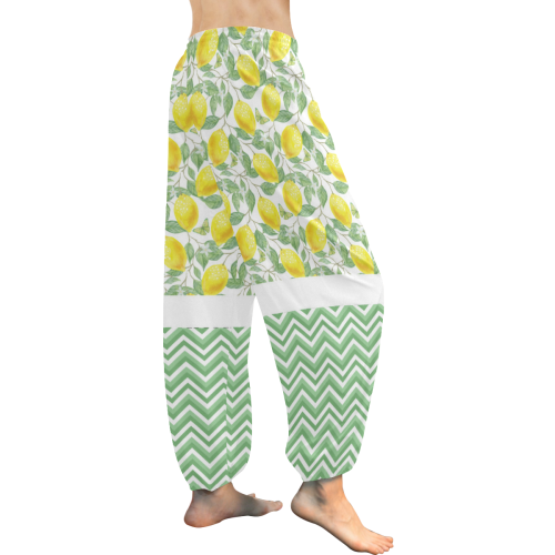Lemons With Chevron Women's All Over Print Harem Pants (Model L18)