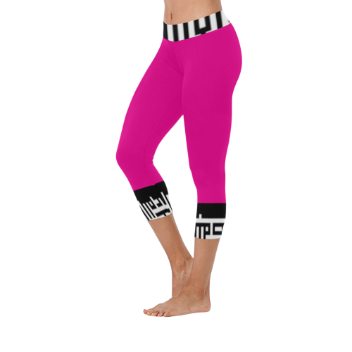 M1caprilegw007 Women's Low Rise Capri Leggings (Invisible Stitch) (Model L08)