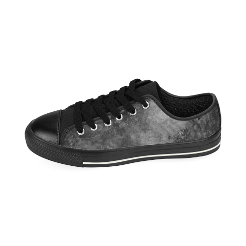 Black Grunge Men's Classic Canvas Shoes (Model 018)