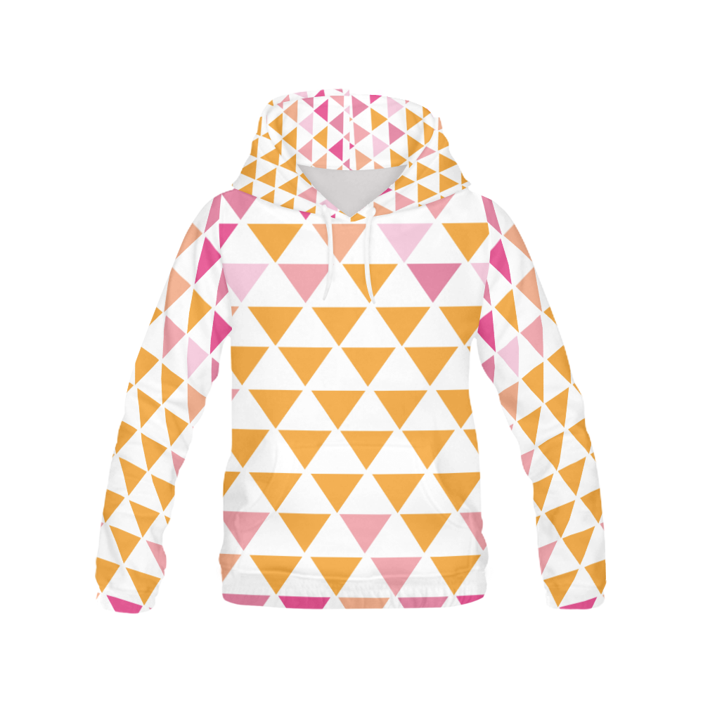 triangles All Over Print Hoodie for Women (USA Size) (Model H13)