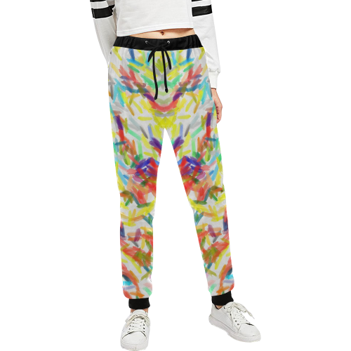 Colorful brush strokes Unisex All Over Print Sweatpants (Model L11)