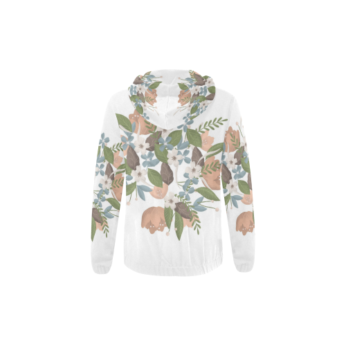 bouquet All Over Print Full Zip Hoodie for Kid (Model H14)