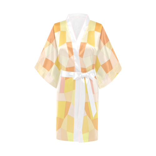 Yellow Gold Mosaic Kimono Robe