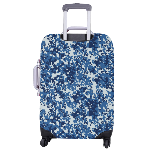 Digital Blue Camouflage Luggage Cover/Large 26"-28"