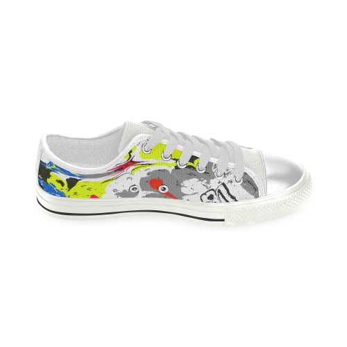 Colorful distorted shapes2 Women's Classic Canvas Shoes (Model 018)