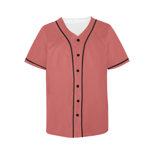 color indian red All Over Print Baseball Jersey for Women (Model T50)