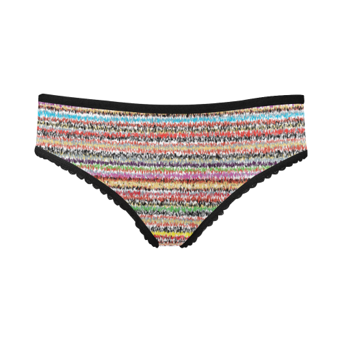 Patterns of colorful lines Women's All Over Print Girl Briefs (Model L14)