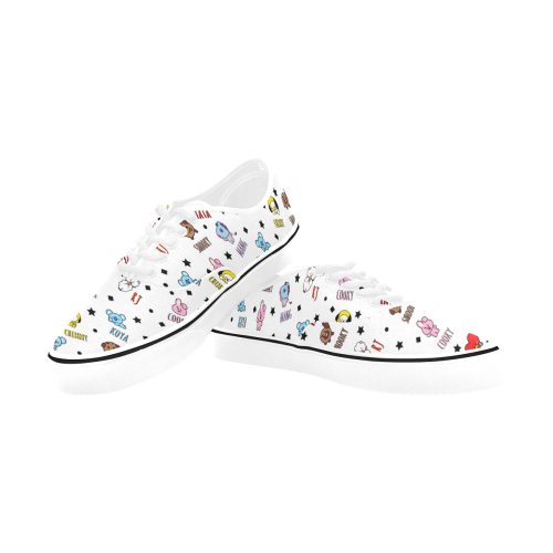 BT21 Classic Women's Canvas Low Top Shoes (Model E001-4)