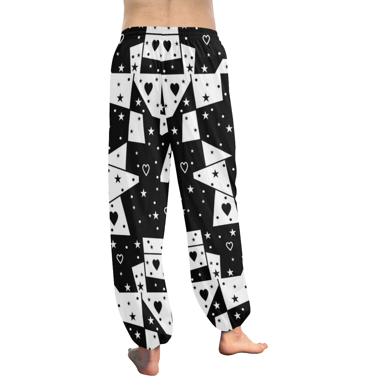 Black and white Popart by Nico Bielow Women's All Over Print Harem Pants (Model L18)