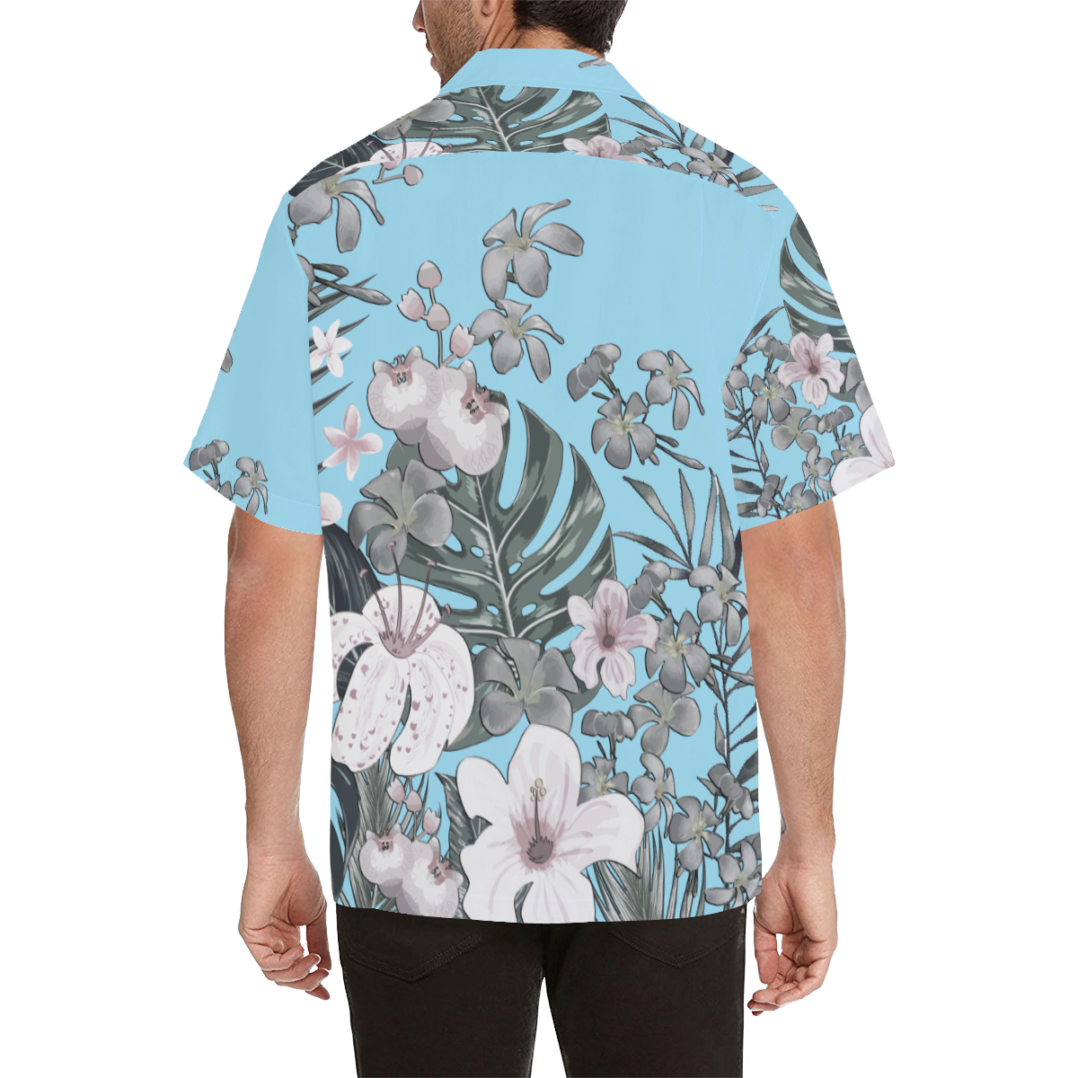 Blue Aloha-3 Shirt 481 Hawaiian Shirt (Model T58)