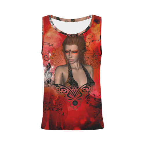 Fairy with clef All Over Print Tank Top for Women (Model T43)