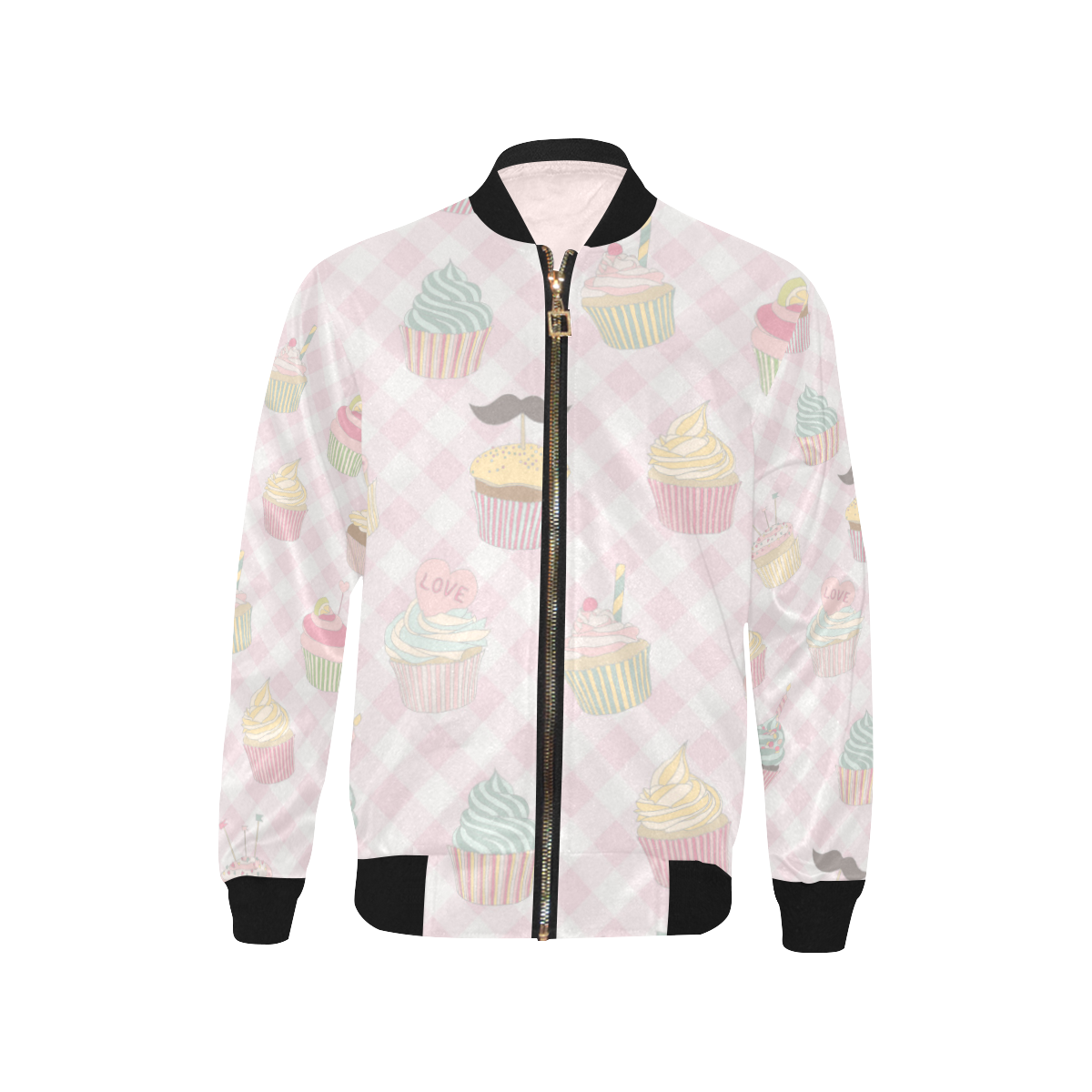 Cupcakes Kids' All Over Print Bomber Jacket (Model H40)