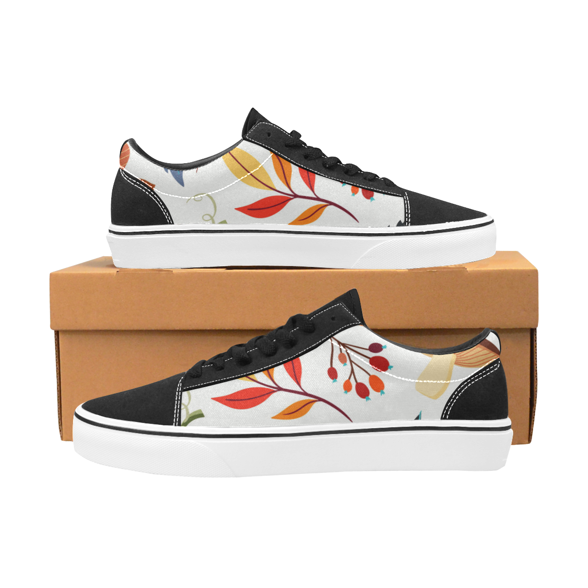 Autumn Mix Women's Low Top Skateboarding Shoes (Model E001-2)