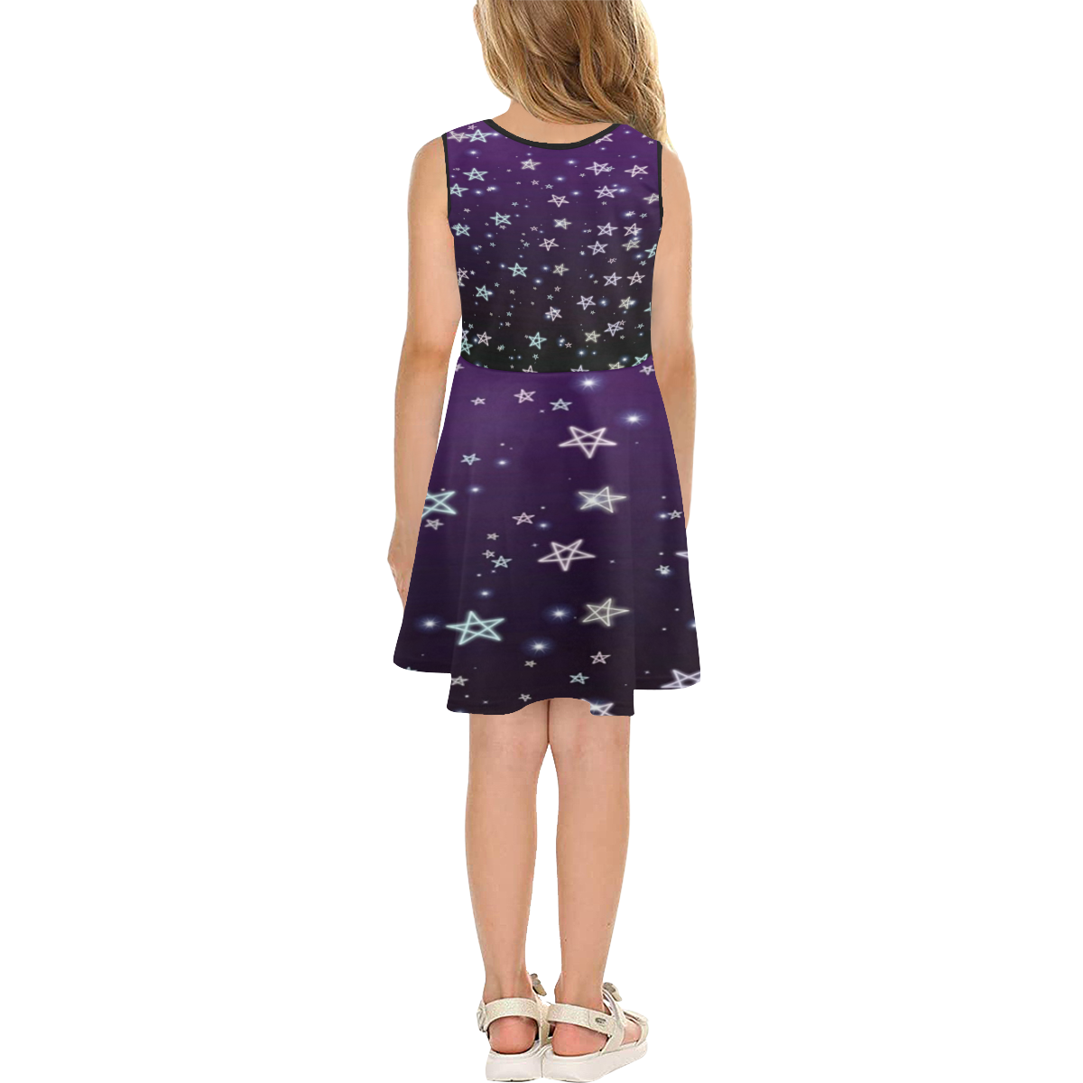 stars Girls' Sleeveless Sundress (Model D56)