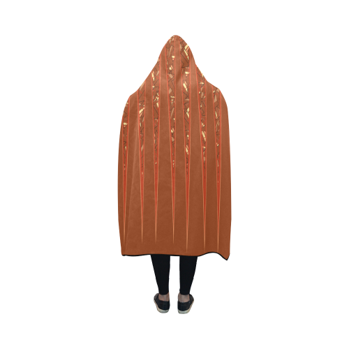 Chocolate Brown Sienna Spikes Hooded Blanket 50''x40''