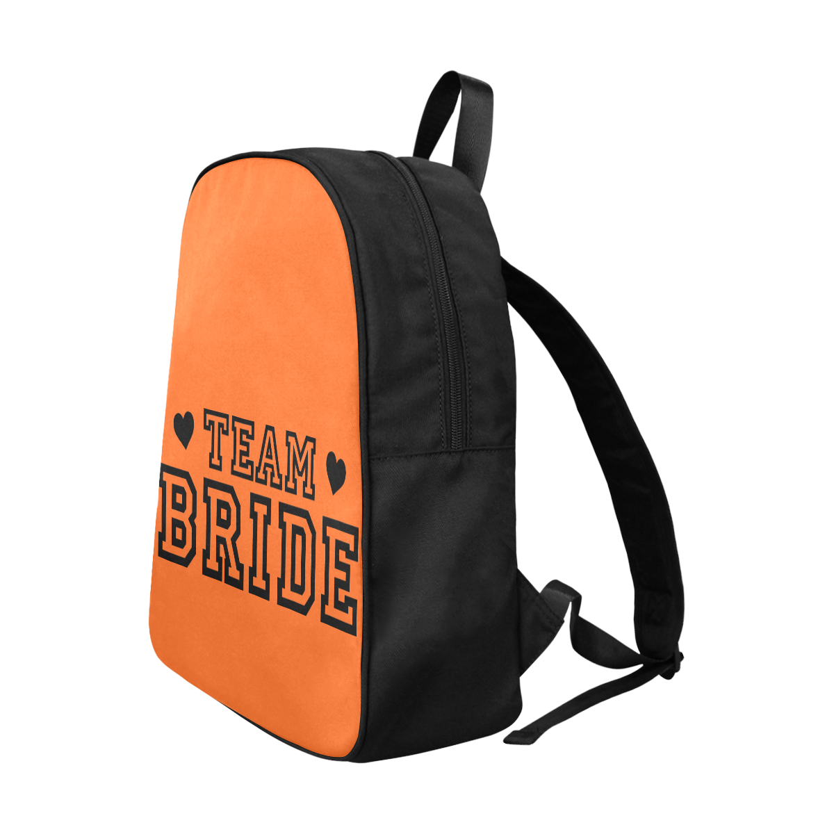 Team Bride Orange Fabric School Backpack (Model 1682) (Large)