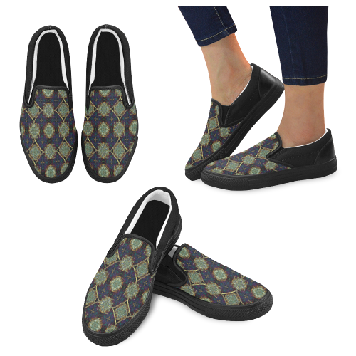 18st Women's Unusual Slip-on Canvas Shoes (Model 019)