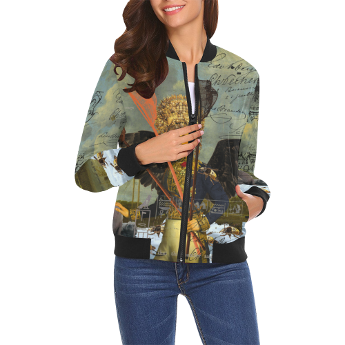 THE YOUNG KING ALT. 2 II All Over Print Bomber Jacket for Women (Model H19)