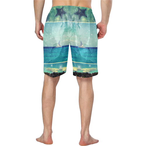 Starry Starry Caribbean Night Men's Swim Trunk/Large Size (Model L21)