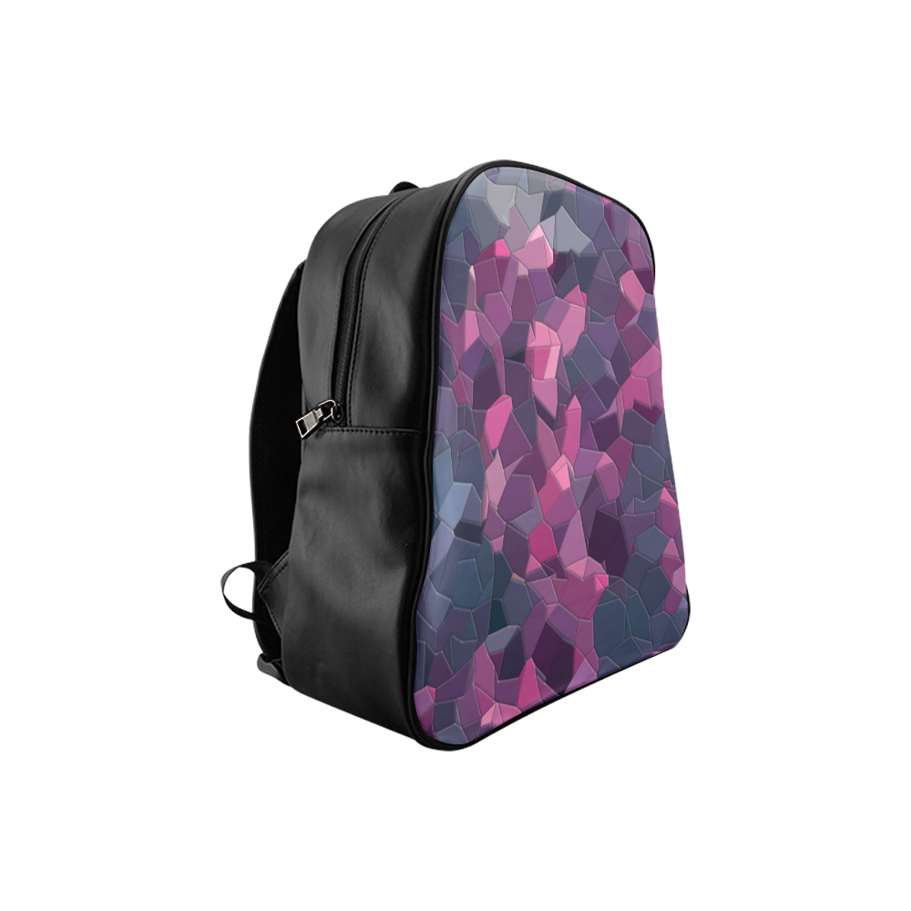 purple pink magenta mosaic #purple School Backpack (Model 1601)(Small)