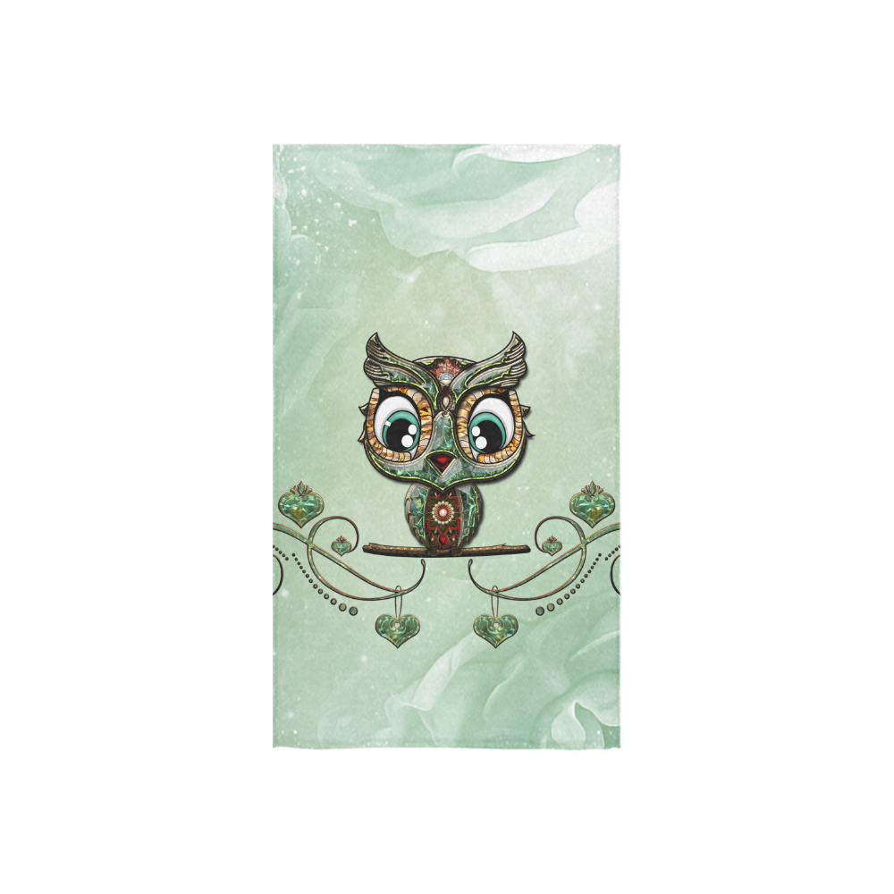 Cute little owl, diamonds Custom Towel 16"x28"