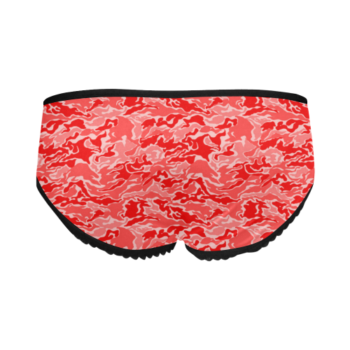 Red Camouflage Pattern Women's All Over Print Classic Briefs (Model L13)