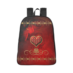 Wonderful decorative heart Fabric School Backpack (Model 1682) (Large)