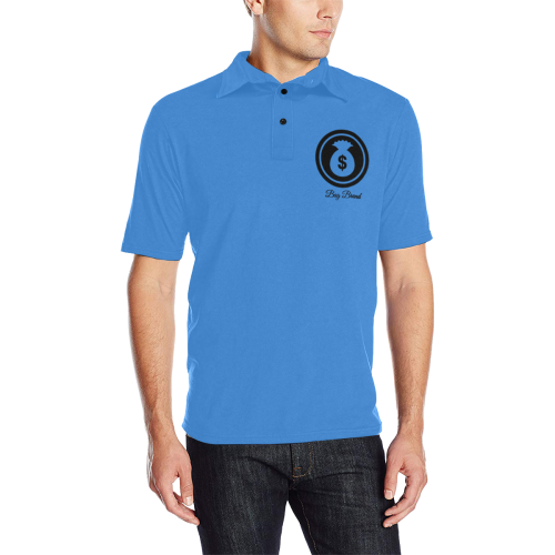 Blue Polo Bag Brand Men's All Over Print Polo Shirt (Model T55)