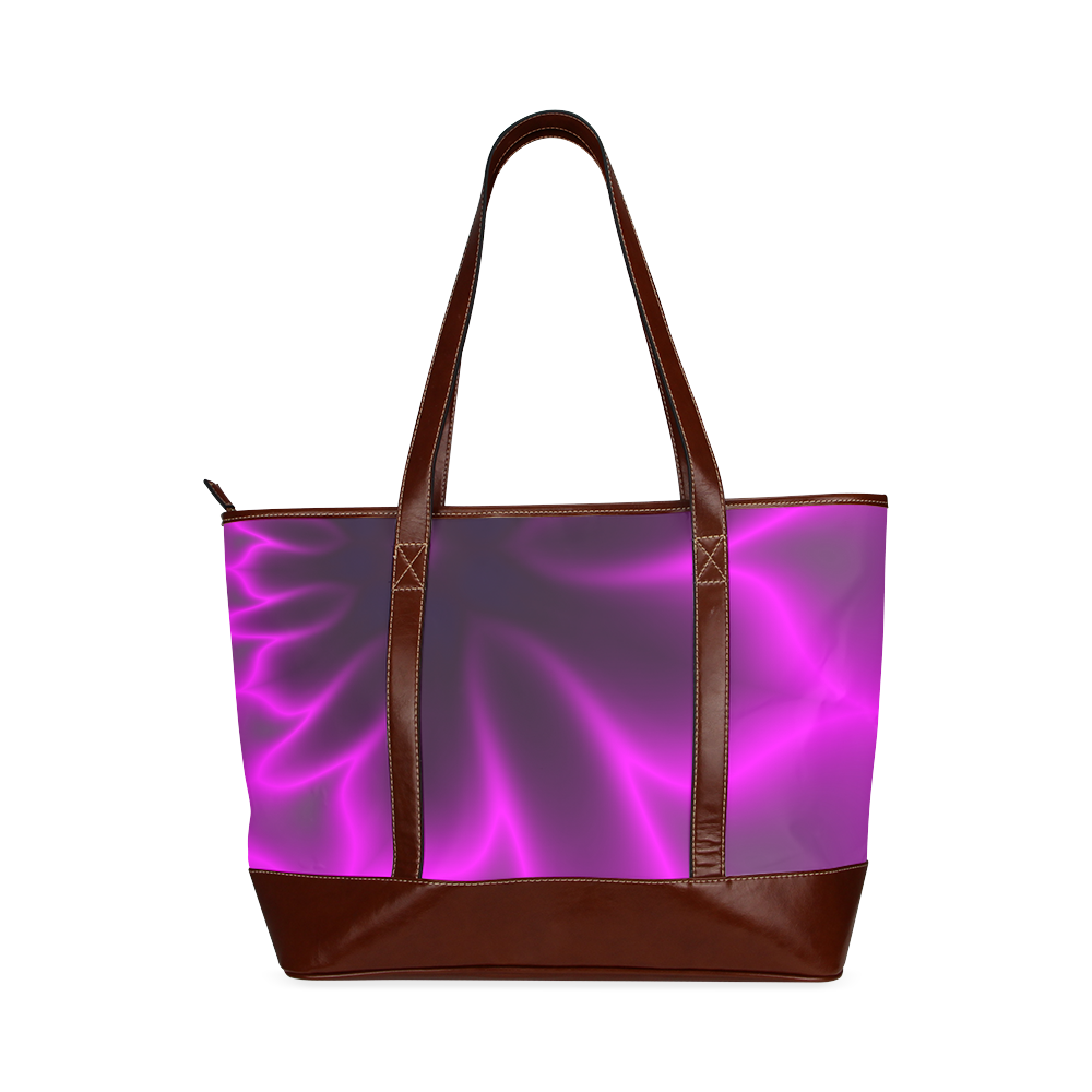 Purple Blossom Tote Handbag (Model 1642)