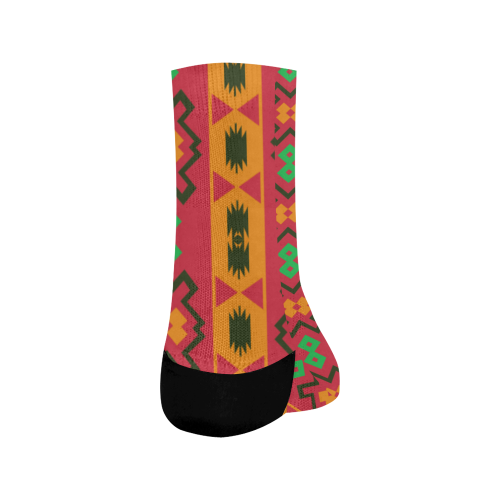 Tribal shapes in retro colors (2) Crew Socks