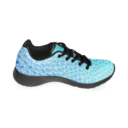 Solder Snake Skin Electric Blue by Jera Nour Women's Running Shoes/Large Size (Model 020)