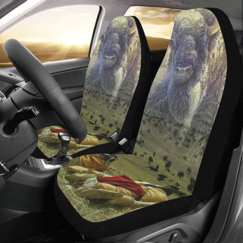 Spirit Of The Great White Buffalo Car Seat Covers (Set of 2)