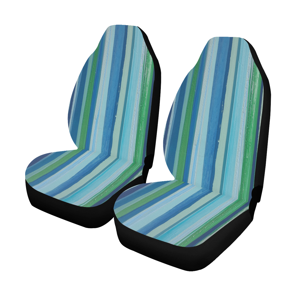 painted stripe Car Seat Covers (Set of 2)
