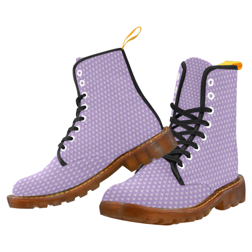 Dotted Purple Cannabis by Jera Nour Martin Boots For Women Model 1203H