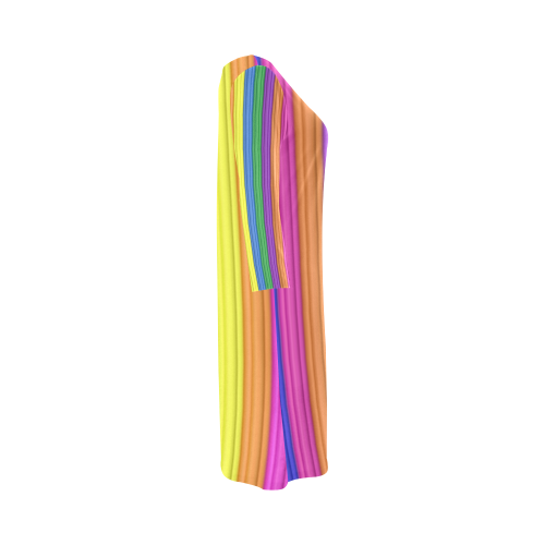 Rainbow lines Round Collar Dress (D22)