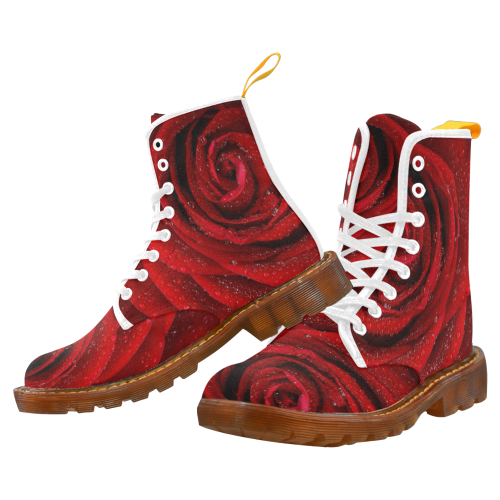 Red rosa Martin Boots For Women Model 1203H