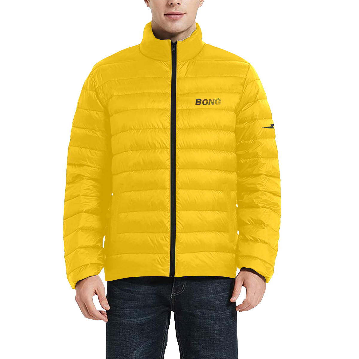 Billy X Bong Winter Apparel Men's Stand Collar Padded Jacket (Model H41)