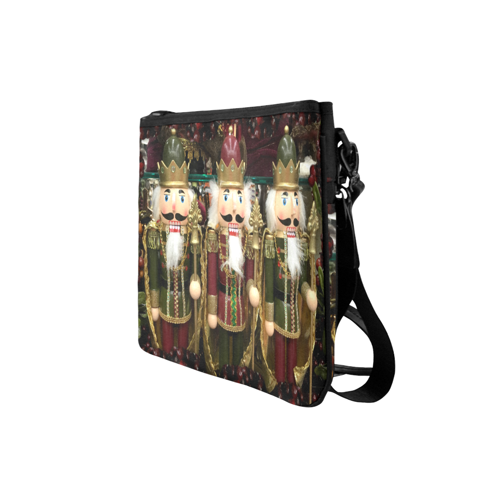 Golden Christmas Nutcrackers Slim Clutch Bag (Model 1668)