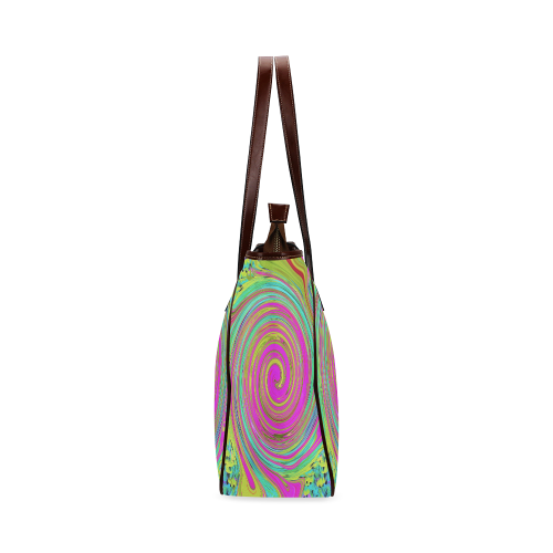 Groovy Abstract Pink Swirl Classic Tote Bag (Model 1644)