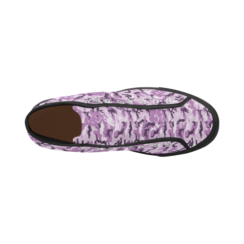 Woodland Pink Purple Camouflage Vancouver H Men's Canvas Shoes/Large (1013-1)