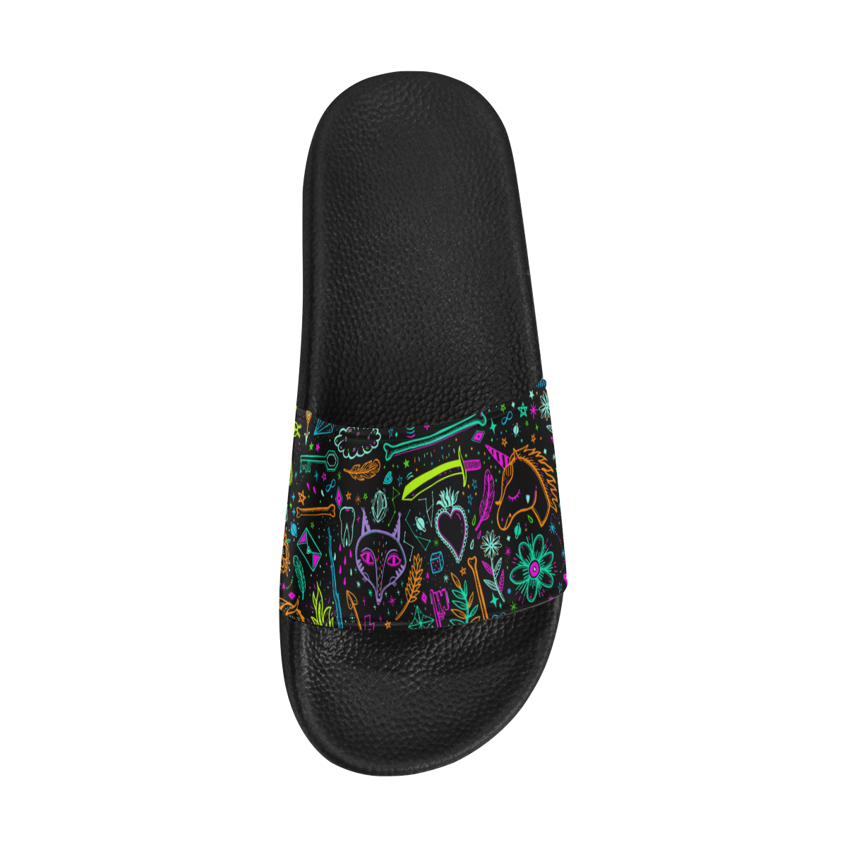 Funny Nature Of Life Sketchnotes Pattern 3 Men's Slide Sandals (Model 057)