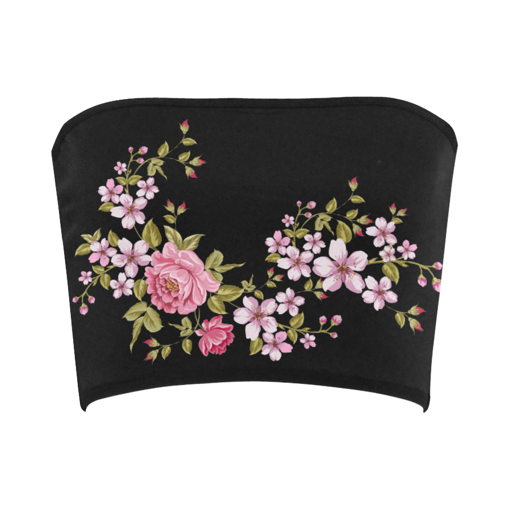 Pure Nature - Summer Of Pink Roses 1 Bandeau Top