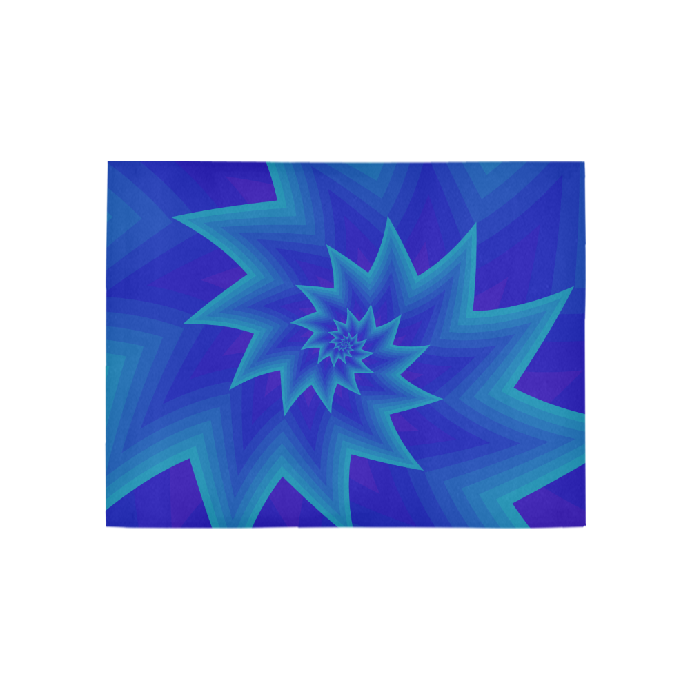 Royal blue star Area Rug 5'3''x4'
