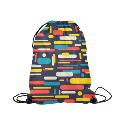 Colorful Rectangles Large Drawstring Bag Model 1604 (Twin Sides)  16.5"(W) * 19.3"(H)