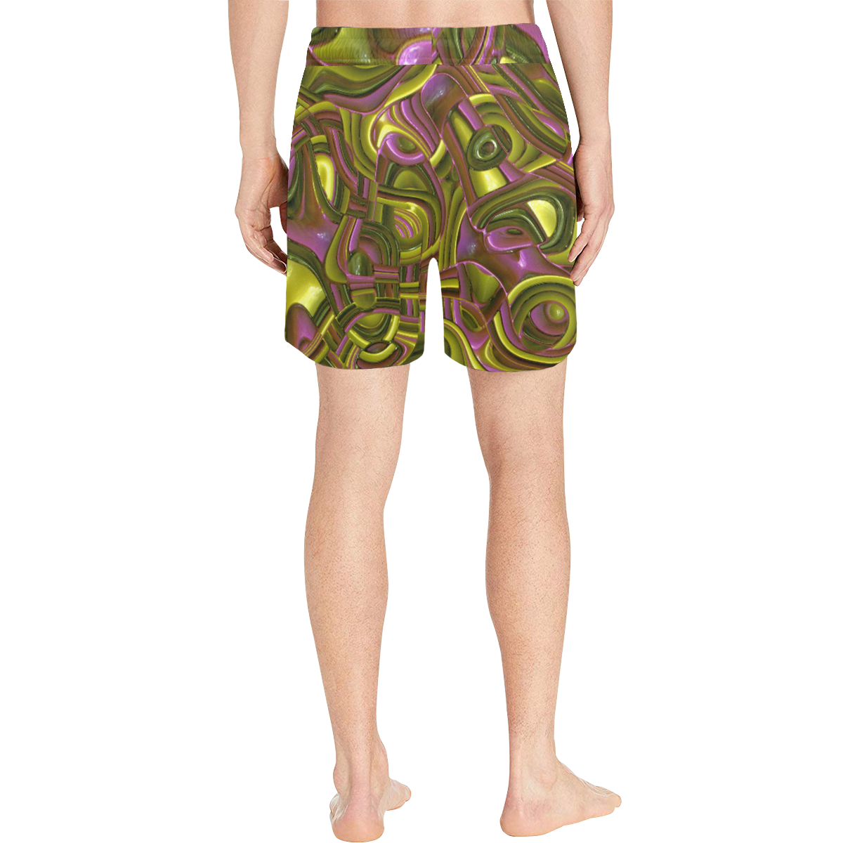 Abstract Art Deco 12 by JamColors Men's Mid-Length Swim Shorts (Model L39)