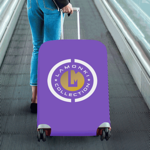 White Emblem G purple Luggage Cover/Large 26"-28"