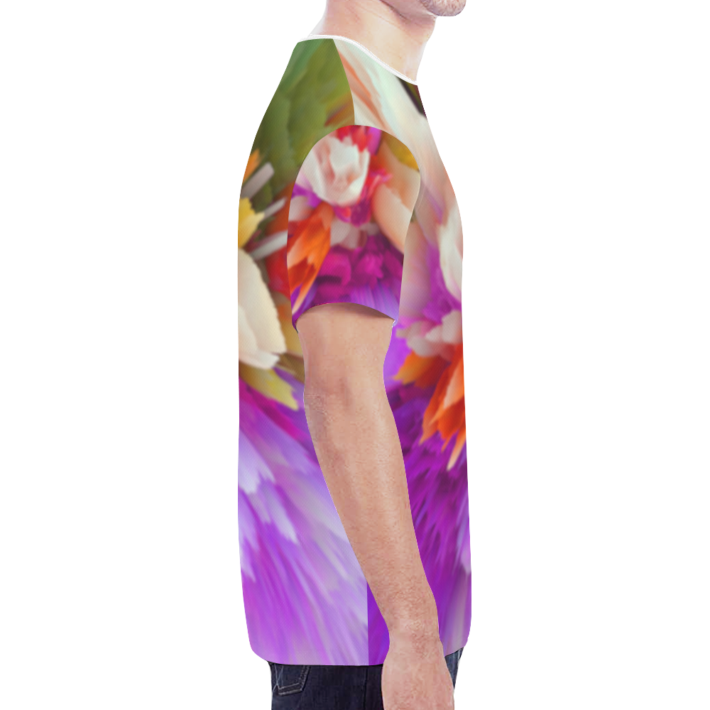 poppy flower New All Over Print T-shirt for Men/Large Size (Model T45)