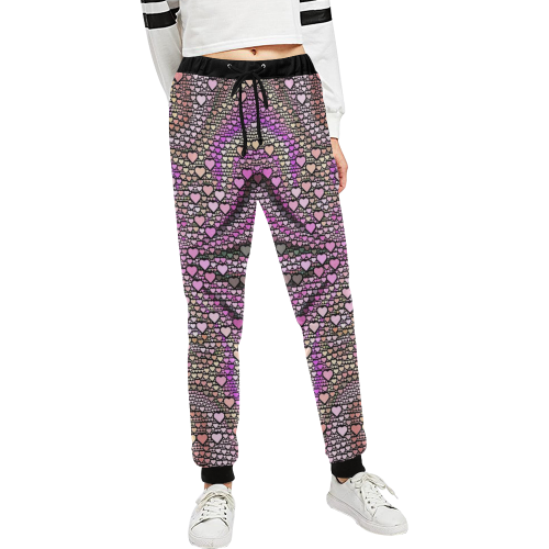 hearts everywhere C by JamColors Unisex All Over Print Sweatpants (Model L11)