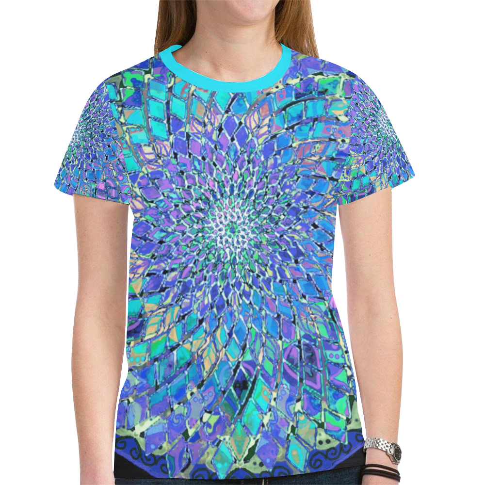 oeil 5 New All Over Print T-shirt for Women (Model T45)
